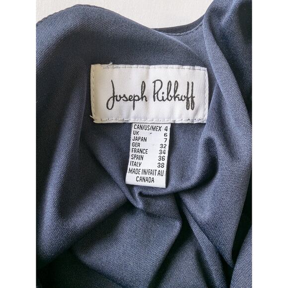 Joseph Ribkoff Womens Blue Jersey Knit Sheath Dress Size 4 Knee Length Career‎ - Picture 4 of 6